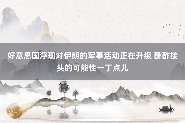 好意思国浮现对伊朗的军事活动正在升级 酬酢接头的可能性一丁点儿