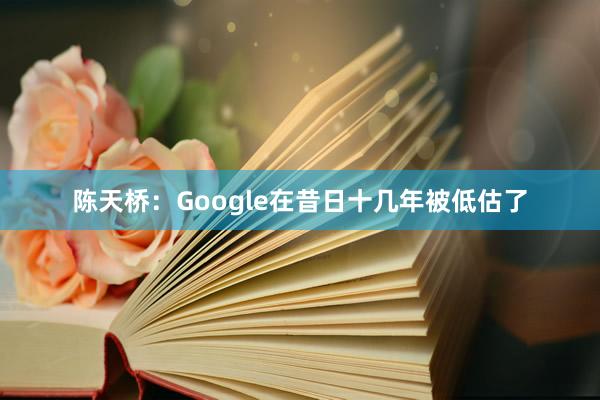 陈天桥：Google在昔日十几年被低估了