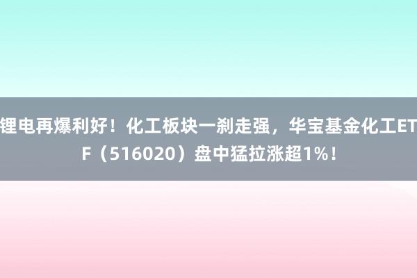 锂电再爆利好！化工板块一刹走强，华宝基金化工ETF（516020）盘中猛拉涨超1%！