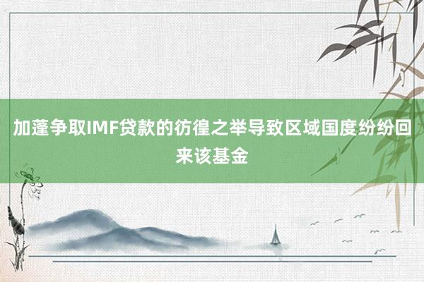 加蓬争取IMF贷款的彷徨之举导致区域国度纷纷回来该基金
