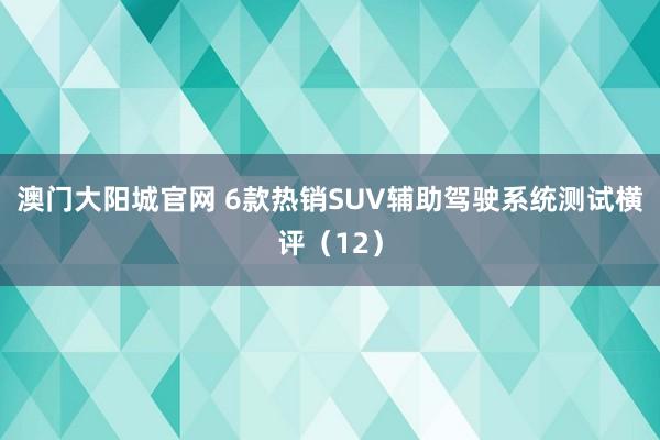 澳门大阳城官网 6款热销SUV辅助驾驶系统测试横评（12）