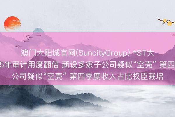 澳门大阳城官网(SuncityGroup) *ST大晟靠“财技”保壳？2025年审计用度翻倍 新设多家子公司疑似“空壳” 第四季度收入占比权臣栽培