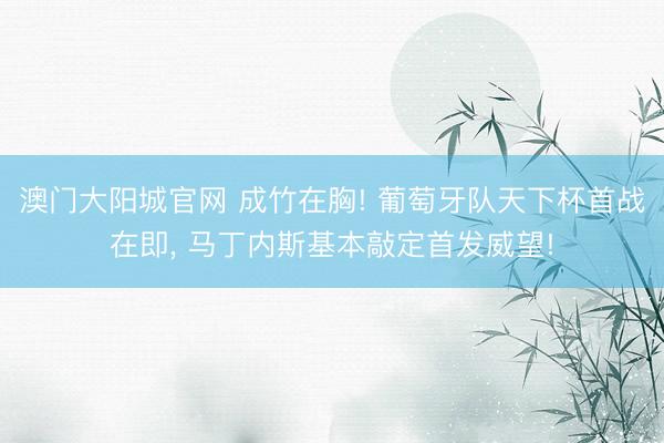 澳门大阳城官网 成竹在胸! 葡萄牙队天下杯首战在即， 马丁内斯基本敲定首发威望!